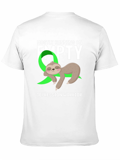 Mostly Running on Empty Depression Warrior Sloth Tee