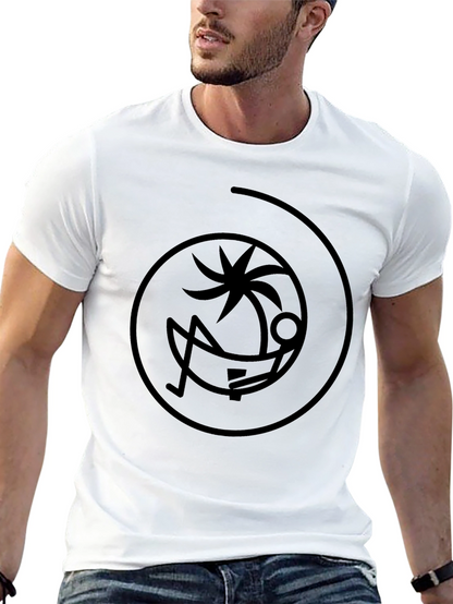 Relaxing Palm Tree Black T-Shirt