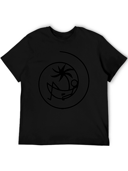 Relaxing Palm Tree Black T-Shirt