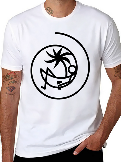Relaxing Palm Tree Black T-Shirt