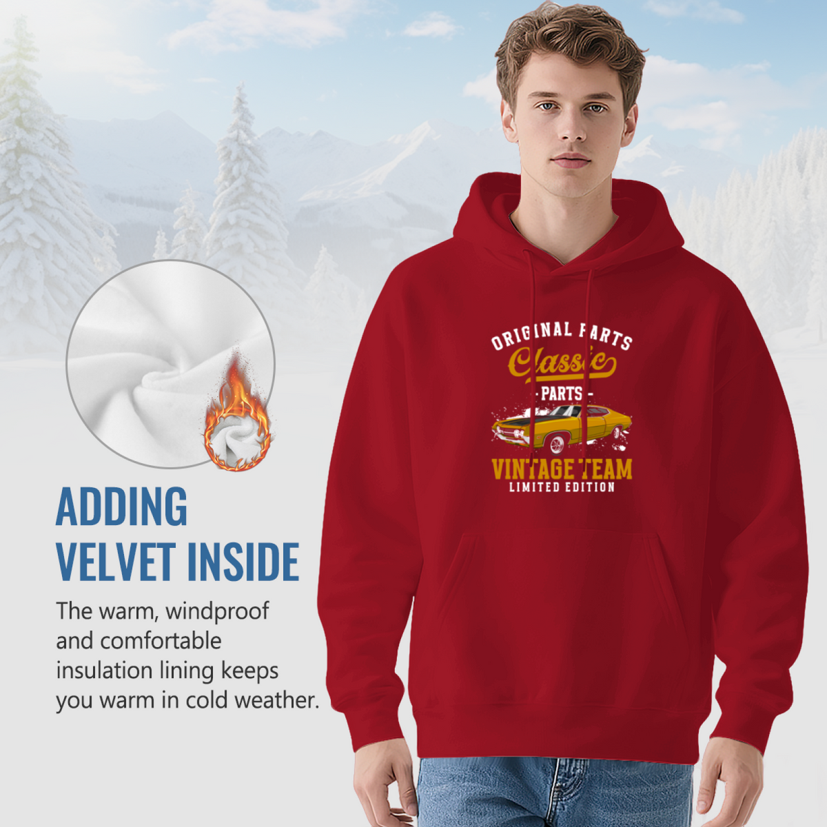 Original Farts Classic Parts Vintage Muscle Car Hoodie