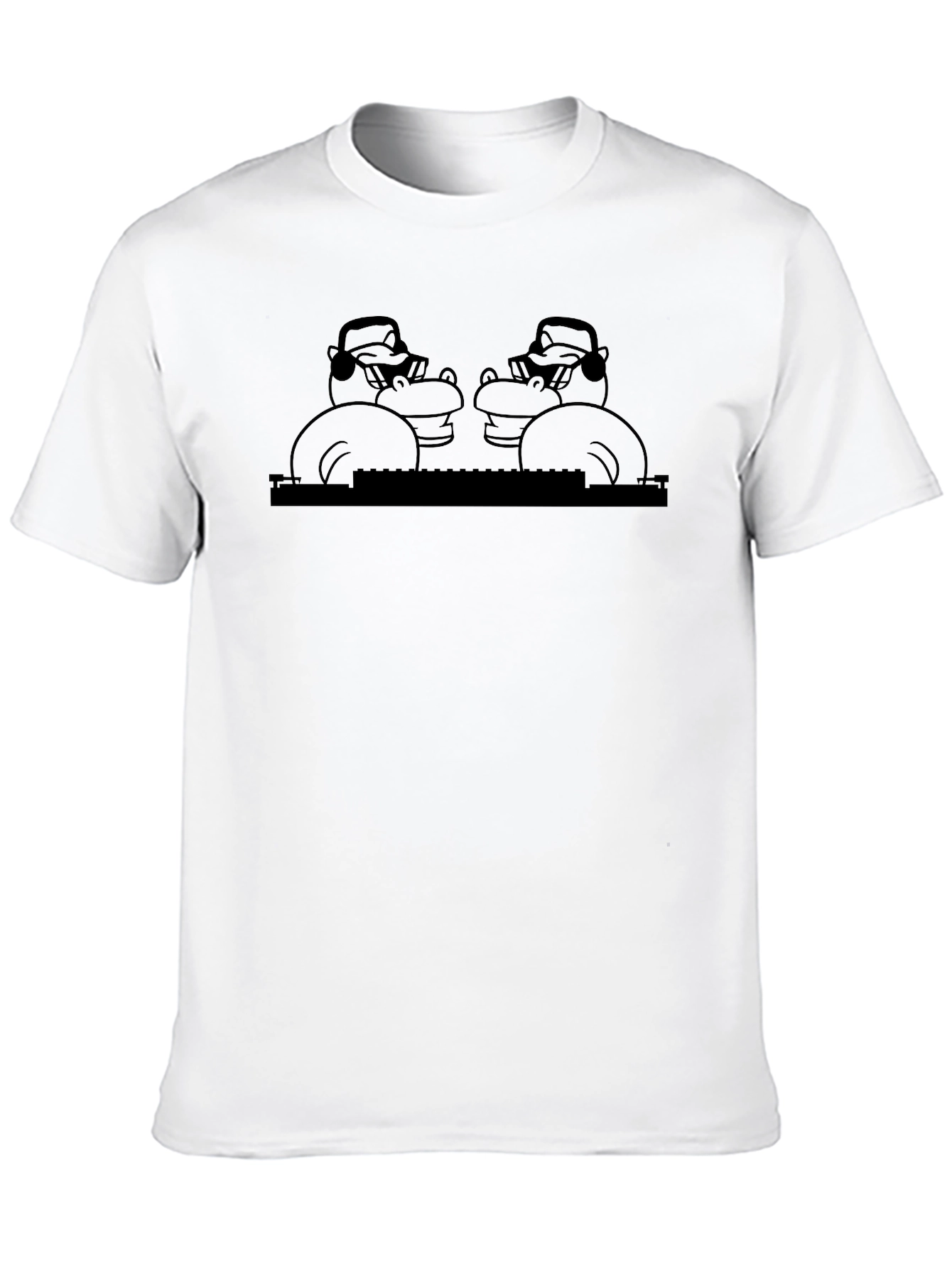 DJ Hippo Graphic T-Shirt - Black