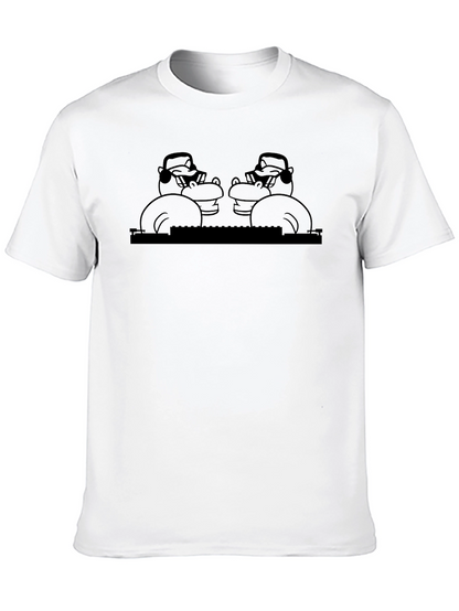 DJ Hippo Graphic T-Shirt - Black