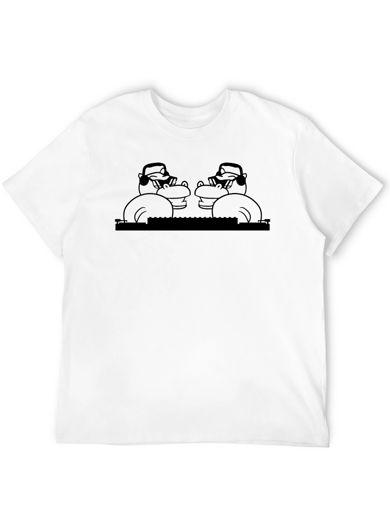 DJ Hippo Graphic T-Shirt - Black