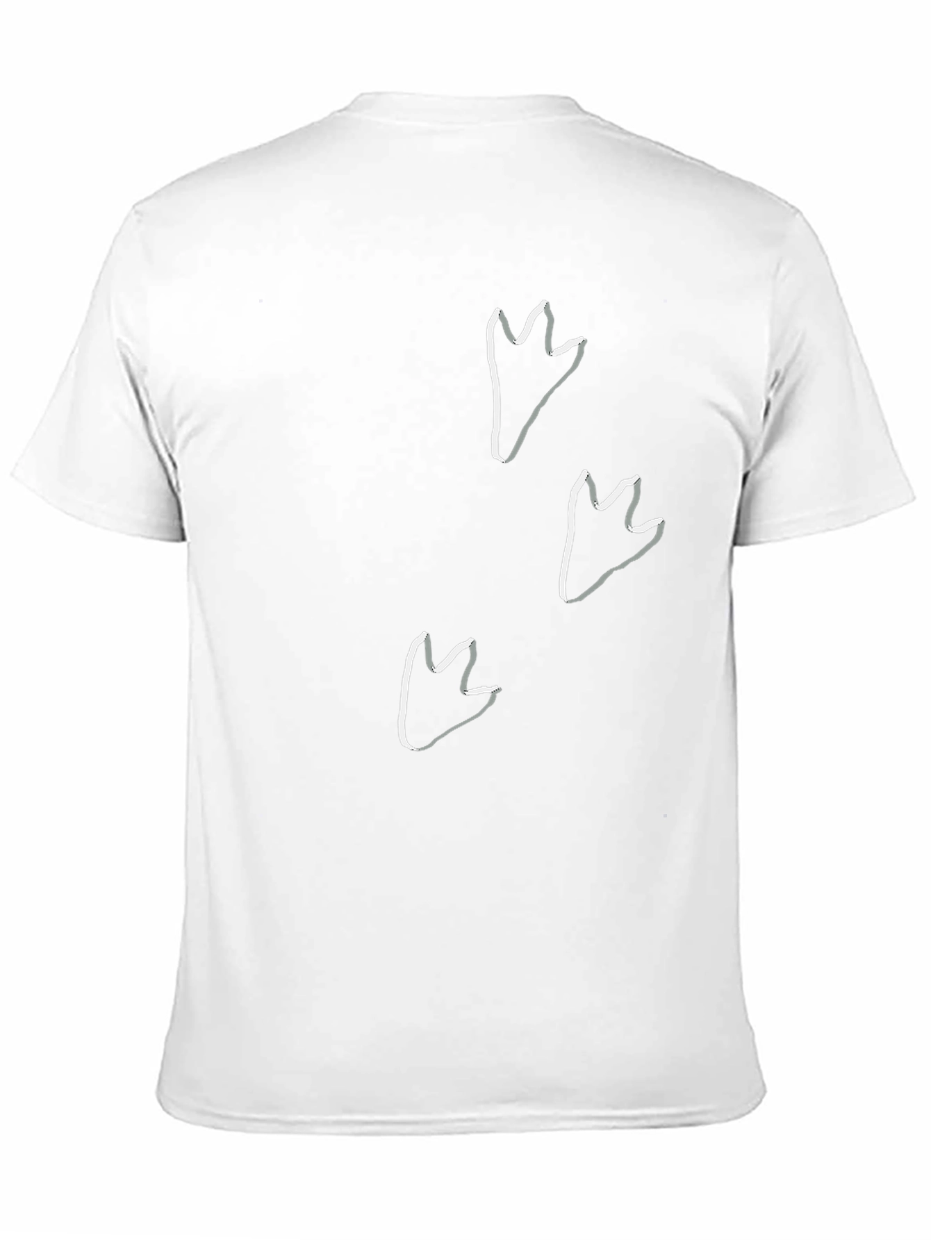 Dinosaur Footprint Graphic T-Shirt - Casual Black Tee