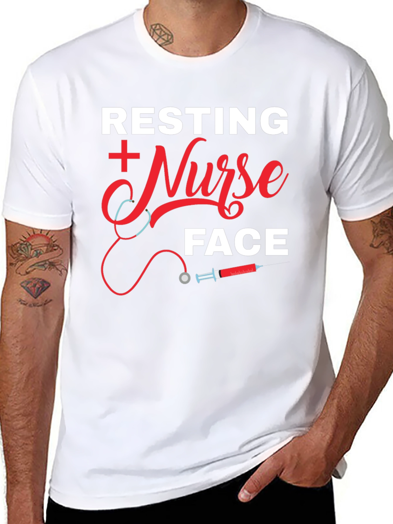 Resting Nurse Face Graphic T-Shirt