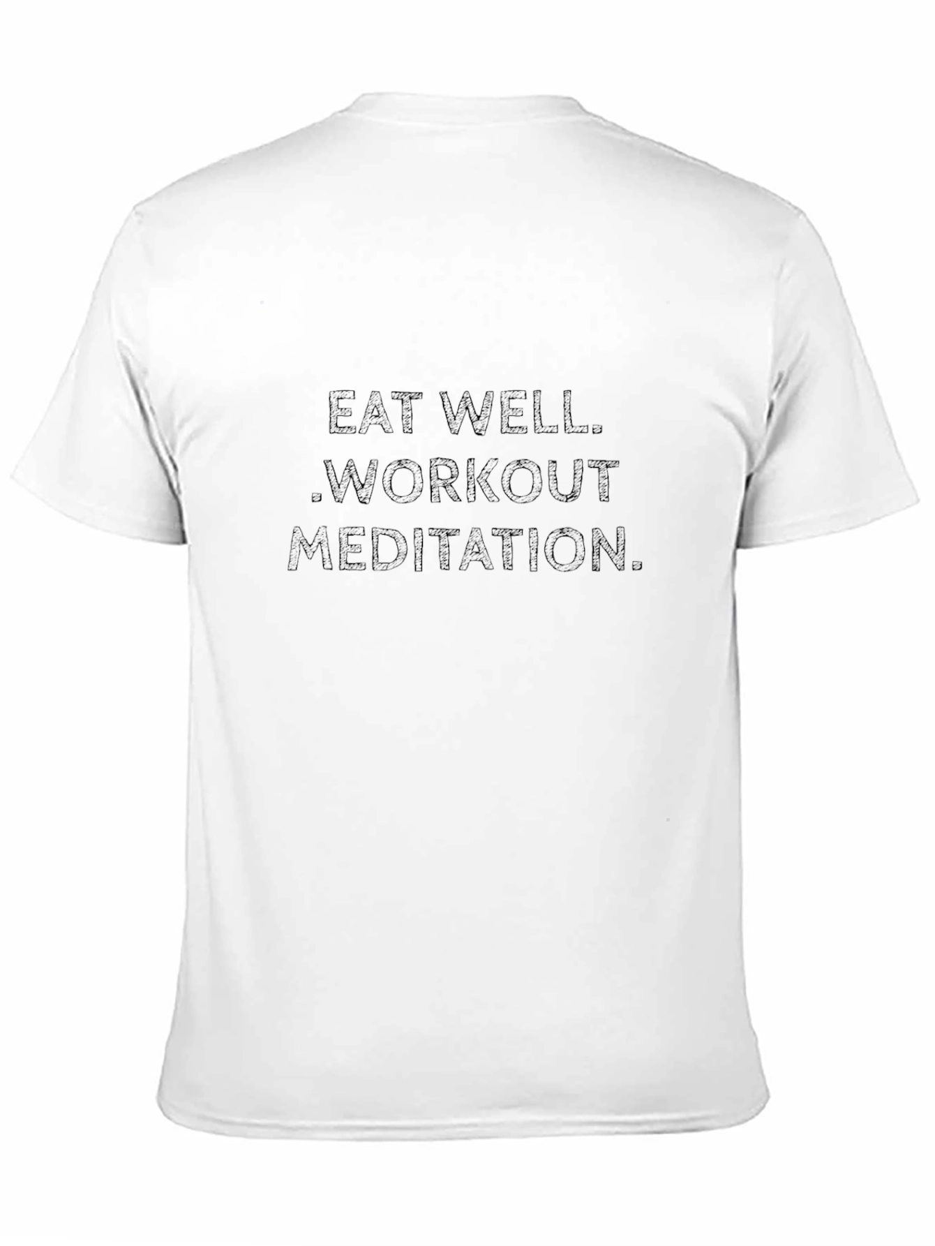 Eat Well Workout Meditation Black T-Shirt
