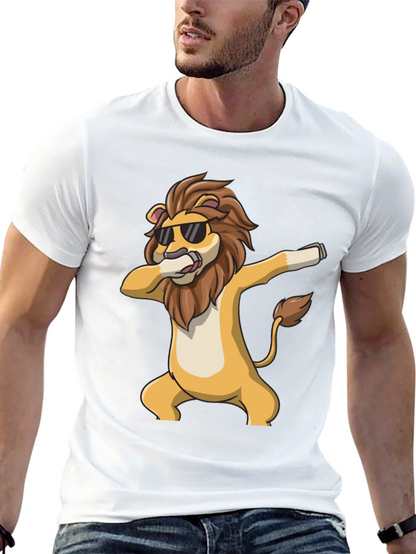Cool Lion Dabbing Black T-Shirt