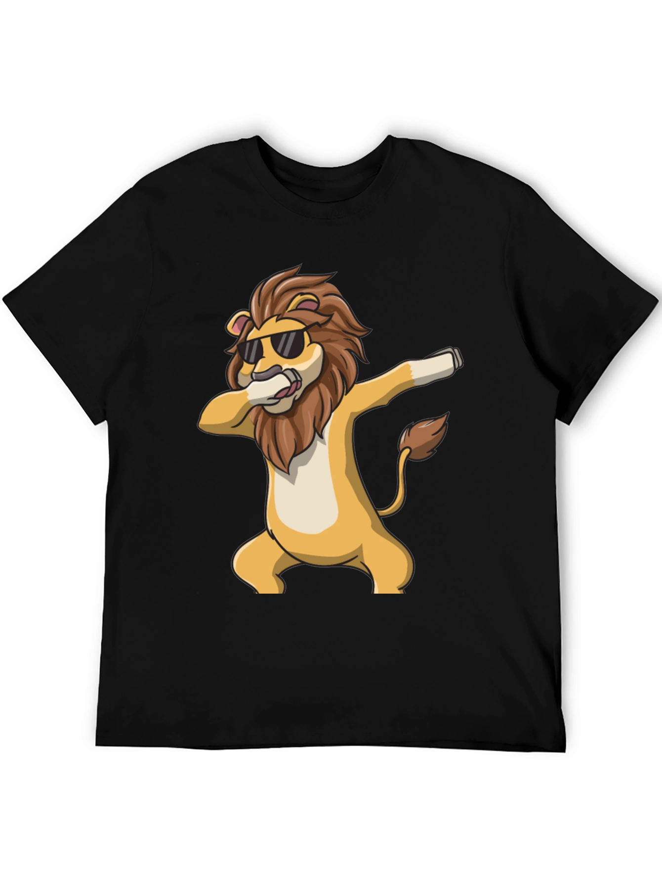 Cool Lion Dabbing Black T-Shirt