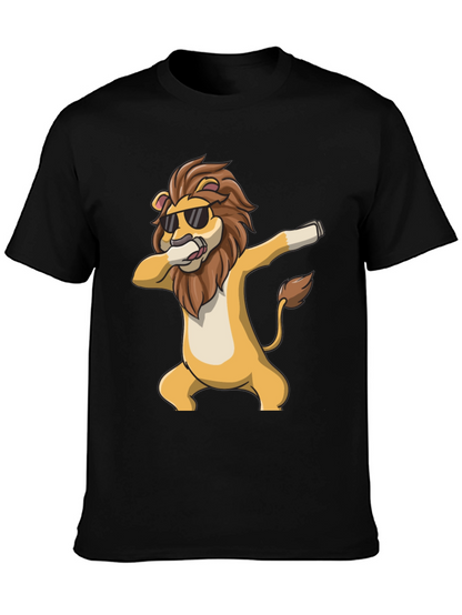 Cool Lion Dabbing Black T-Shirt