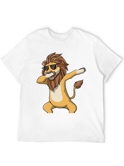 Cool Lion Dabbing Black T-Shirt