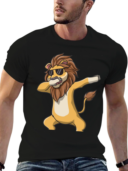 Cool Lion Dabbing Black T-Shirt