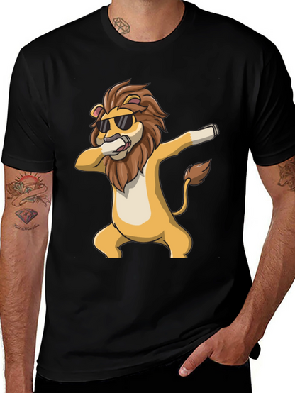 Cool Lion Dabbing Black T-Shirt