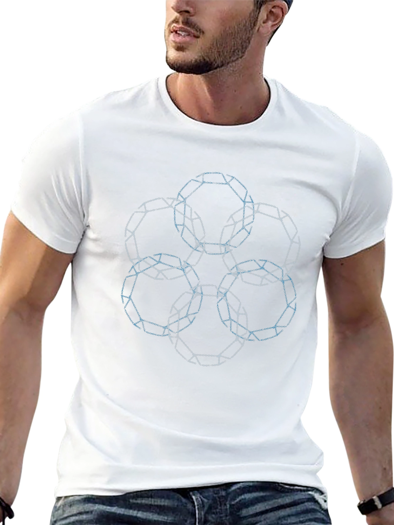 Geometric Rings Graphic T-Shirt - Modern Design