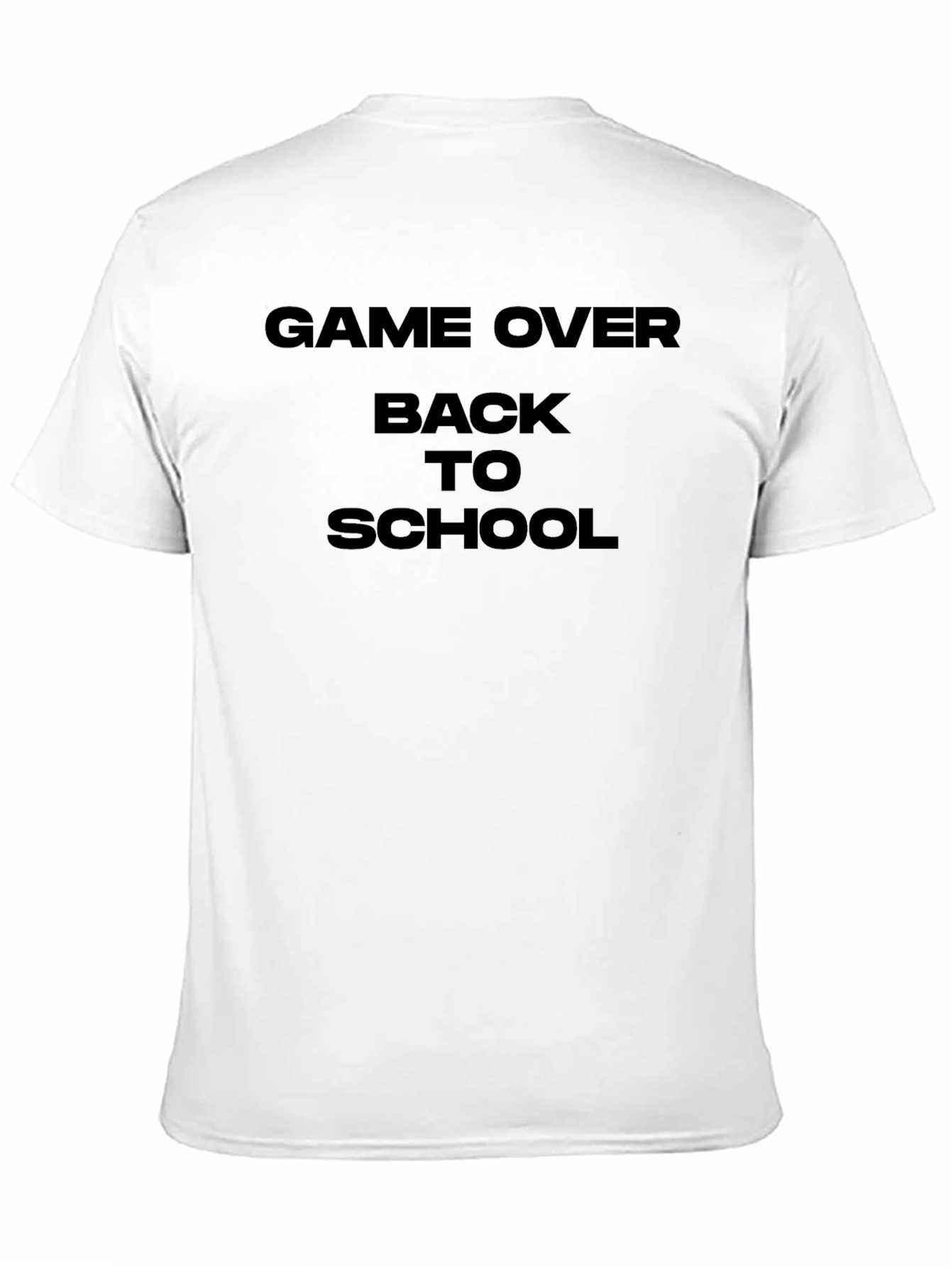 Game Over Back to School Black T-Shirt