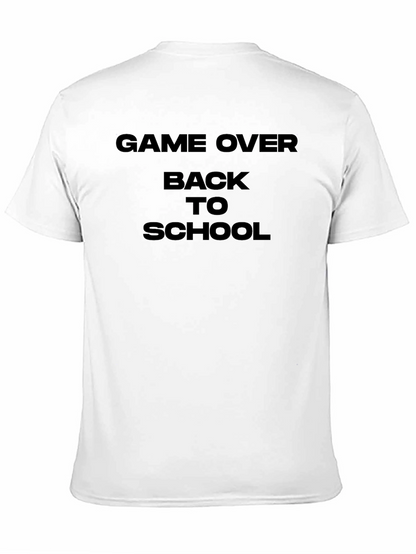 Game Over Back to School Black T-Shirt