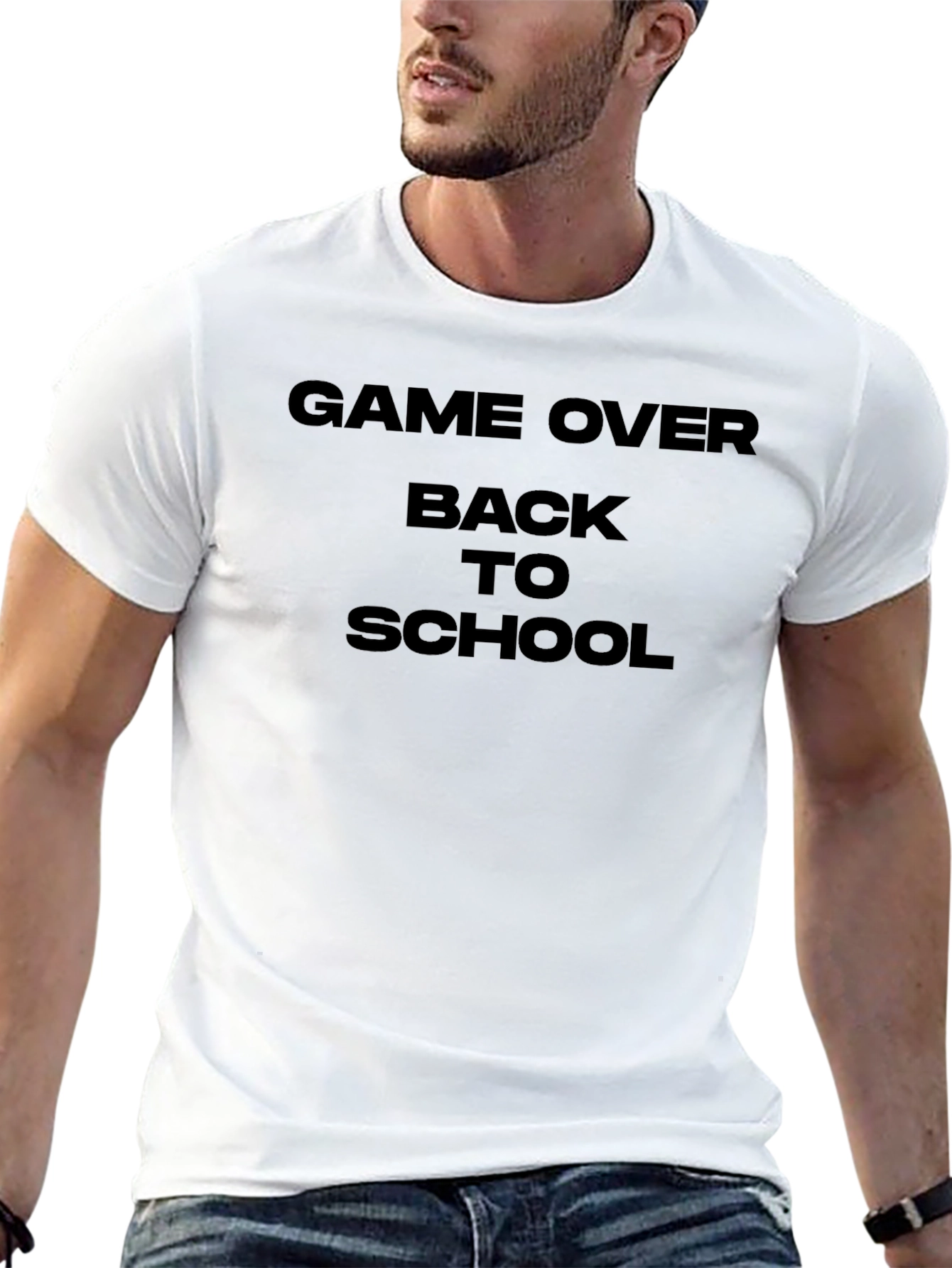 Game Over Back to School Black T-Shirt