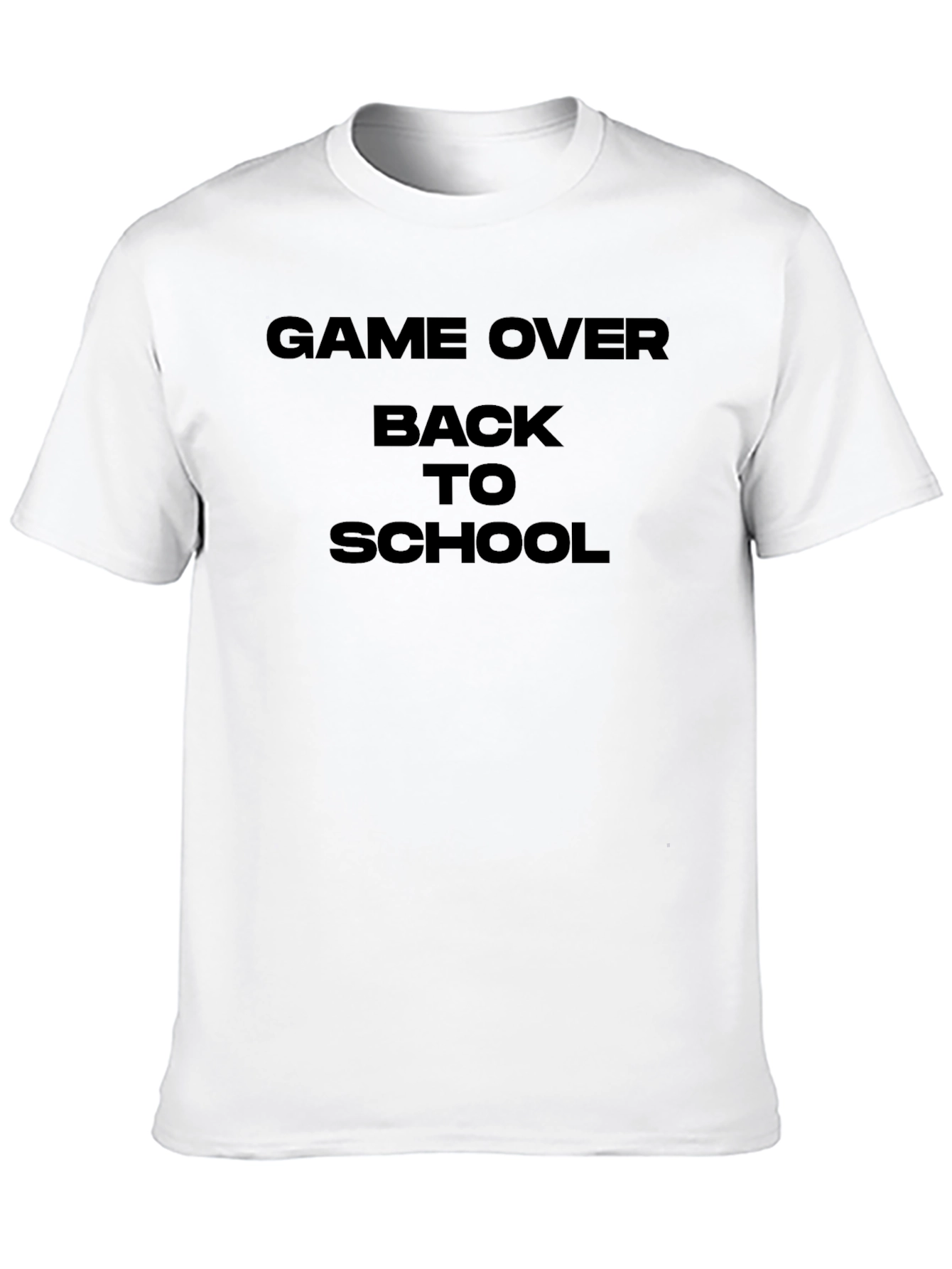 Game Over Back to School Black T-Shirt