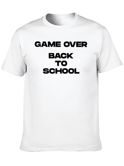 Game Over Back to School Black T-Shirt