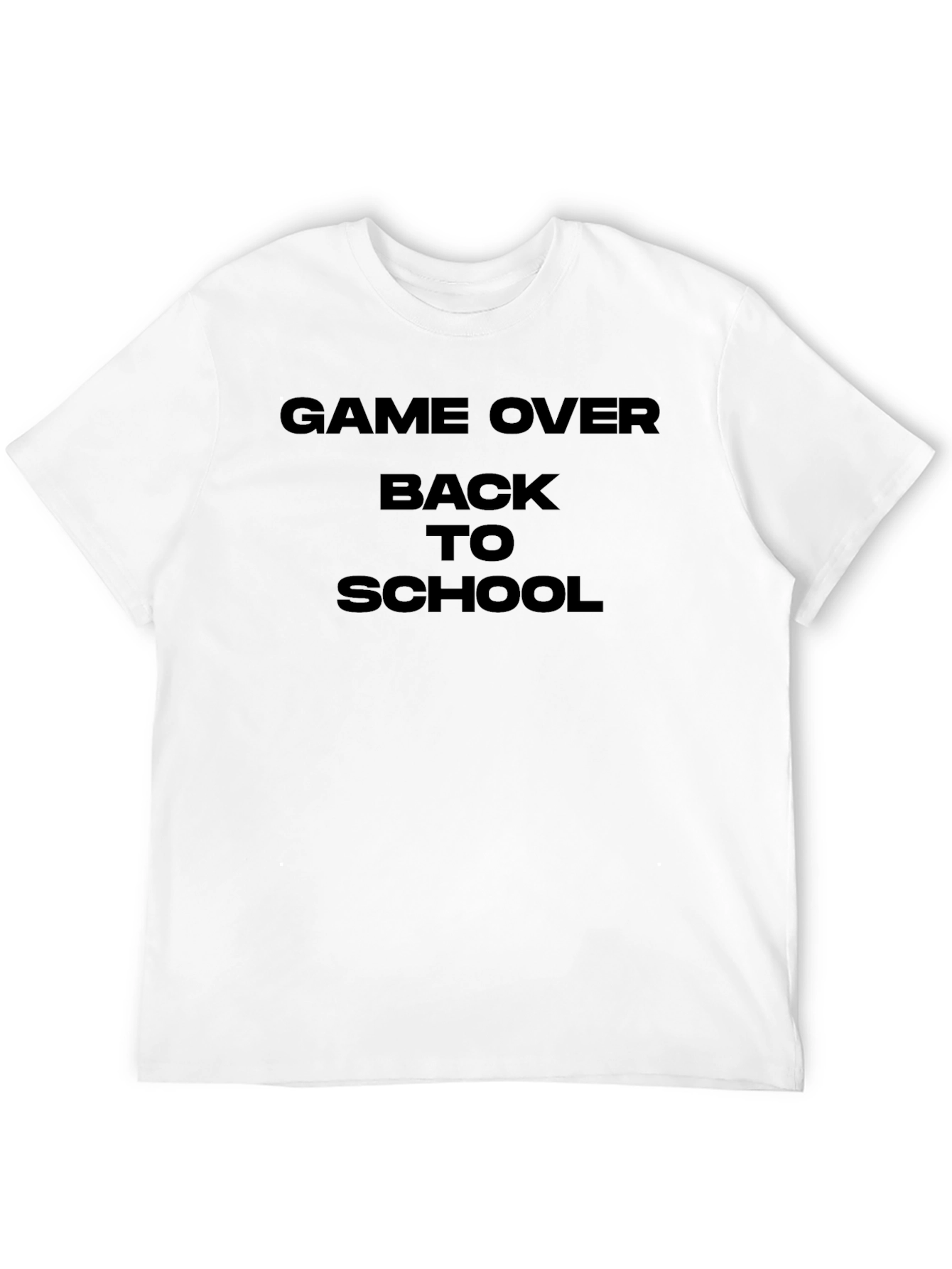 Game Over Back to School Black T-Shirt