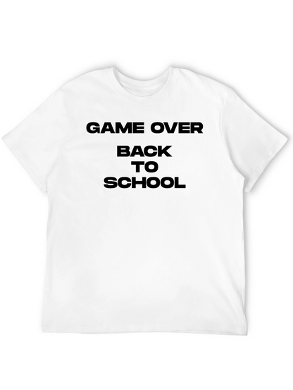 Game Over Back to School Black T-Shirt
