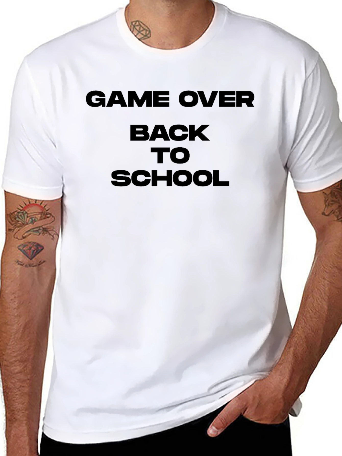 Game Over Back to School Black T-Shirt