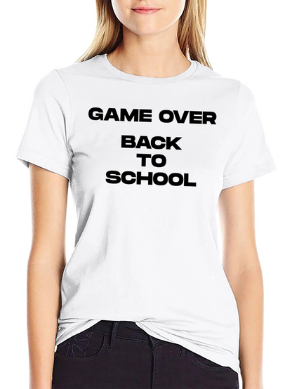 Game Over Back to School Black T-Shirt