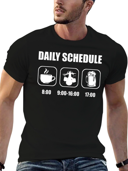 Daily Schedule T-Shirt Drummer Musician Gift
