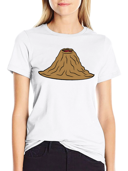 Volcano Mouth T-Shirt Funny Lava Active Humor Tee