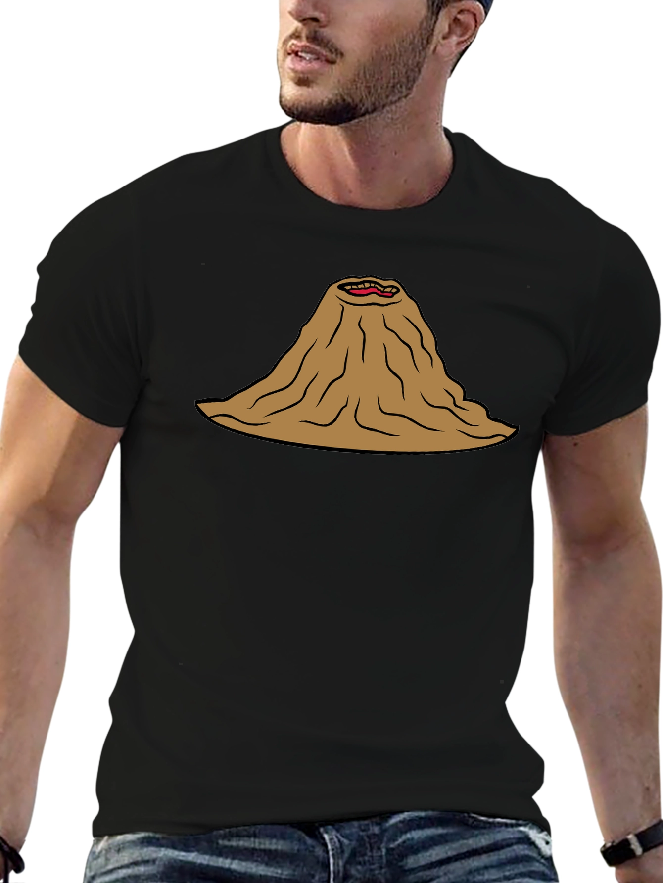 Volcano Mouth T-Shirt Funny Lava Active Humor Tee