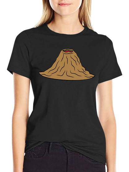 Volcano Mouth T-Shirt Funny Lava Active Humor Tee