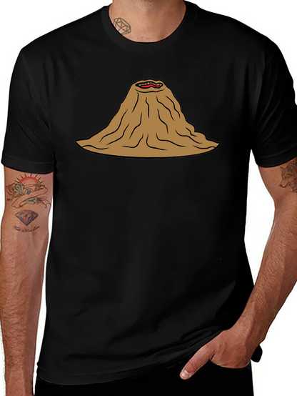 Volcano Mouth T-Shirt Funny Lava Active Humor Tee