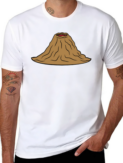 Volcano Mouth T-Shirt Funny Lava Active Humor Tee