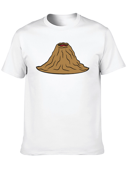 Volcano Mouth T-Shirt Funny Lava Active Humor Tee