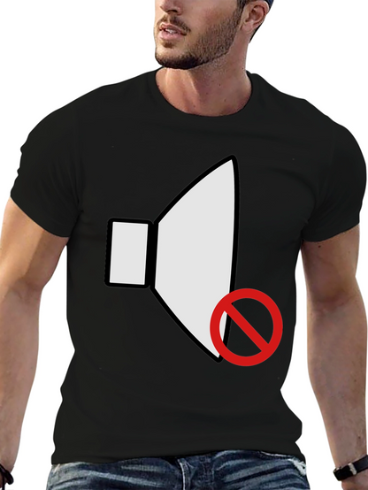 Muted Speaker Graphic Black T-Shirt