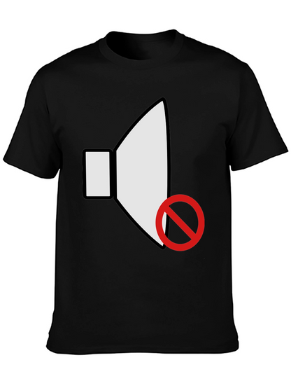 Muted Speaker Graphic Black T-Shirt