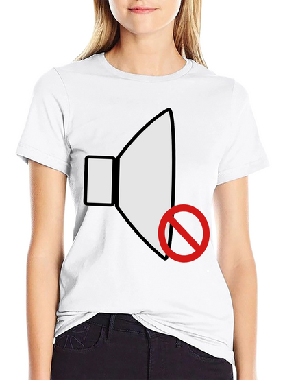 Muted Speaker Graphic Black T-Shirt