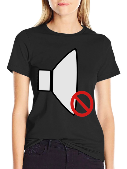 Muted Speaker Graphic Black T-Shirt