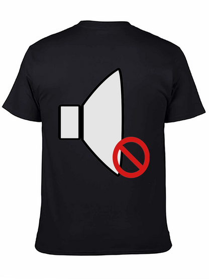 Muted Speaker Graphic Black T-Shirt