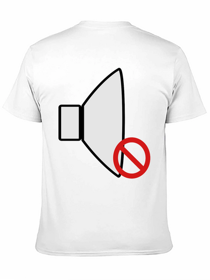 Muted Speaker Graphic Black T-Shirt