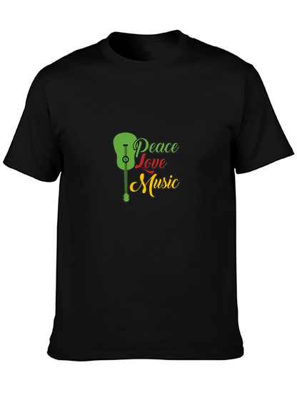 Peace Love Music Graphic T-Shirt