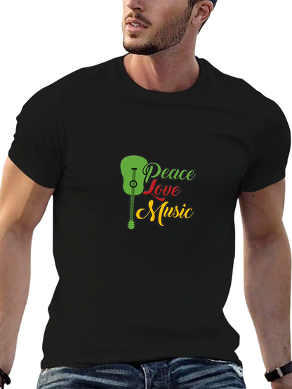 Peace Love Music Graphic T-Shirt