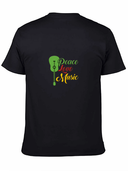 Peace Love Music Graphic T-Shirt