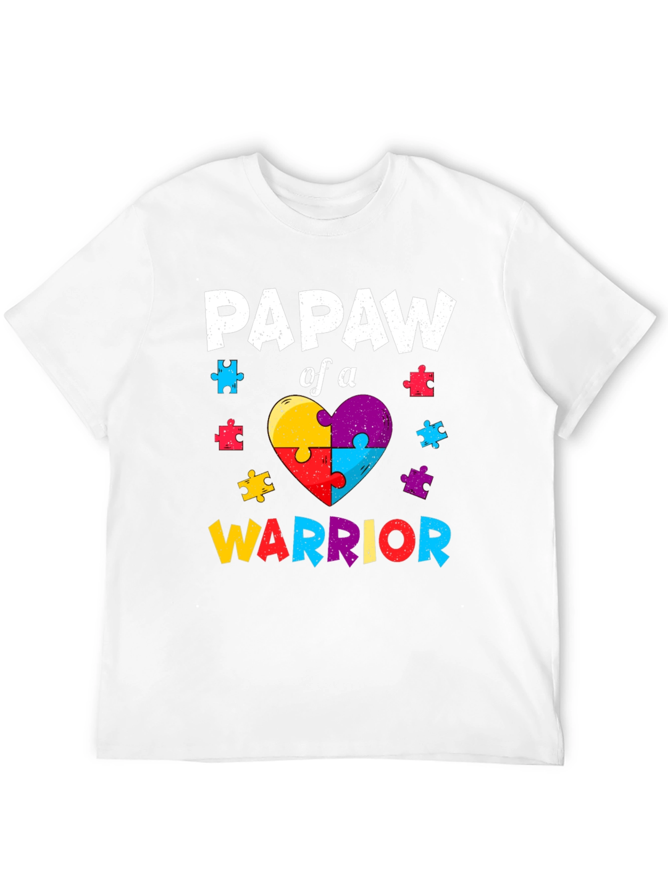 Papaw of a Warrior Autism Awareness T-Shirt