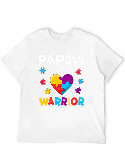Papaw of a Warrior Autism Awareness T-Shirt