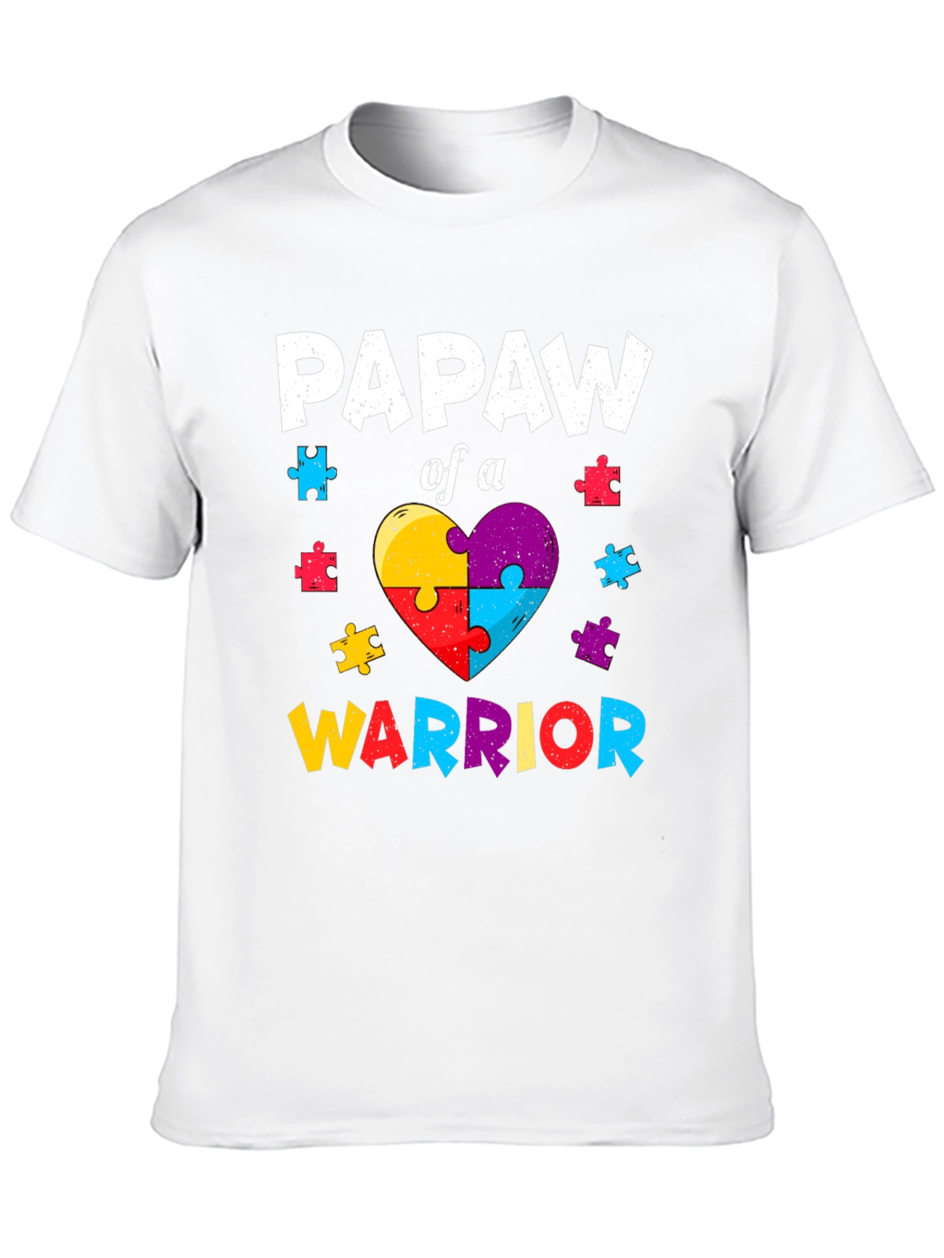 Papaw of a Warrior Autism Awareness T-Shirt