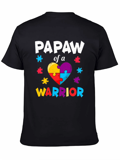 Papaw of a Warrior Autism Awareness T-Shirt