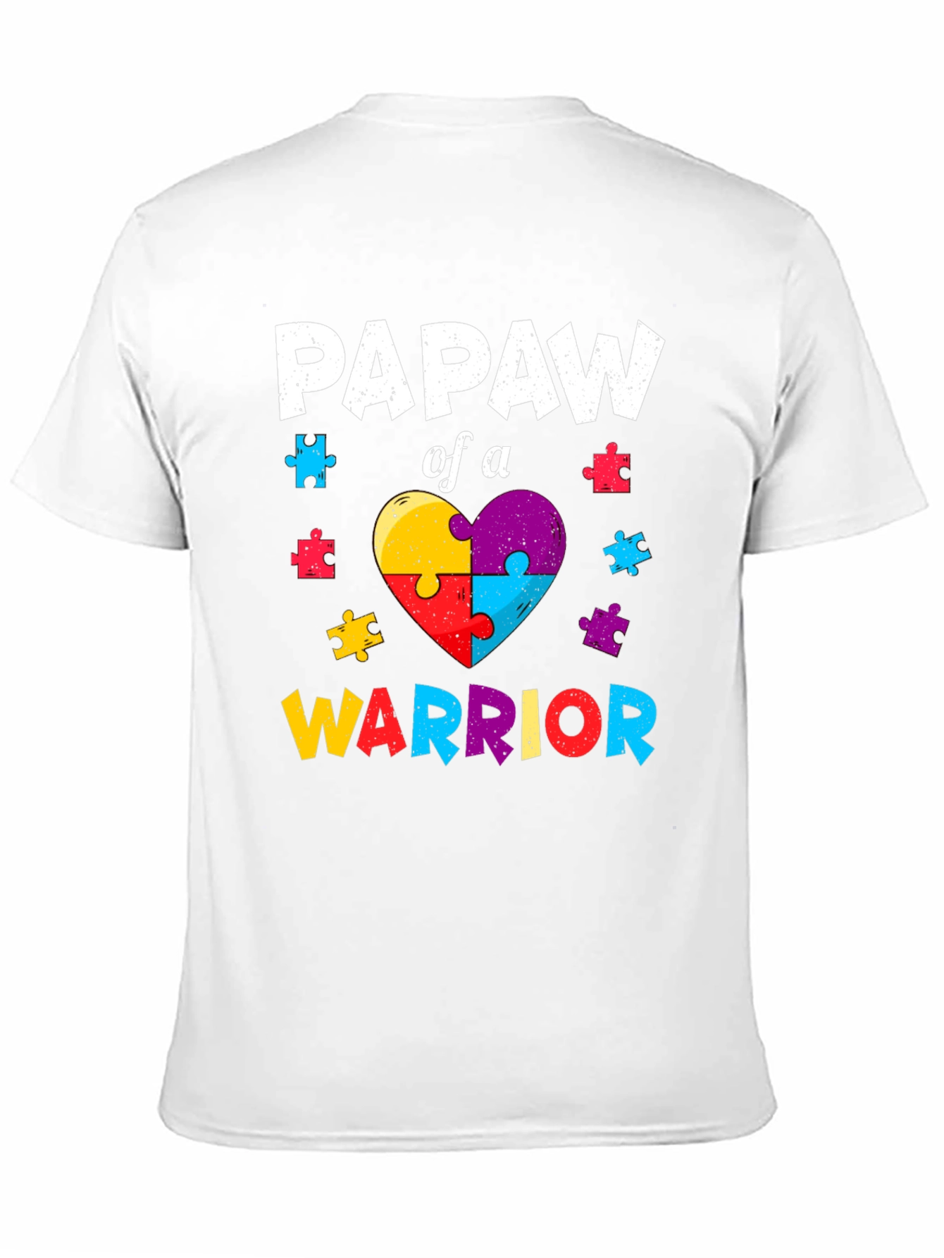 Papaw of a Warrior Autism Awareness T-Shirt