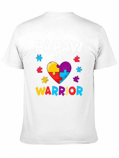 Papaw of a Warrior Autism Awareness T-Shirt