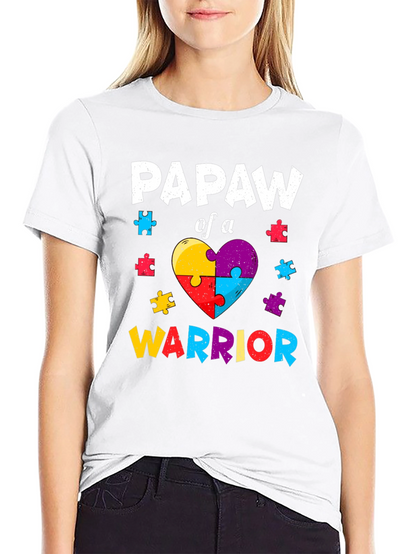 Papaw of a Warrior Autism Awareness T-Shirt
